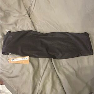 SKIMS Black Bandeau Bikini Top